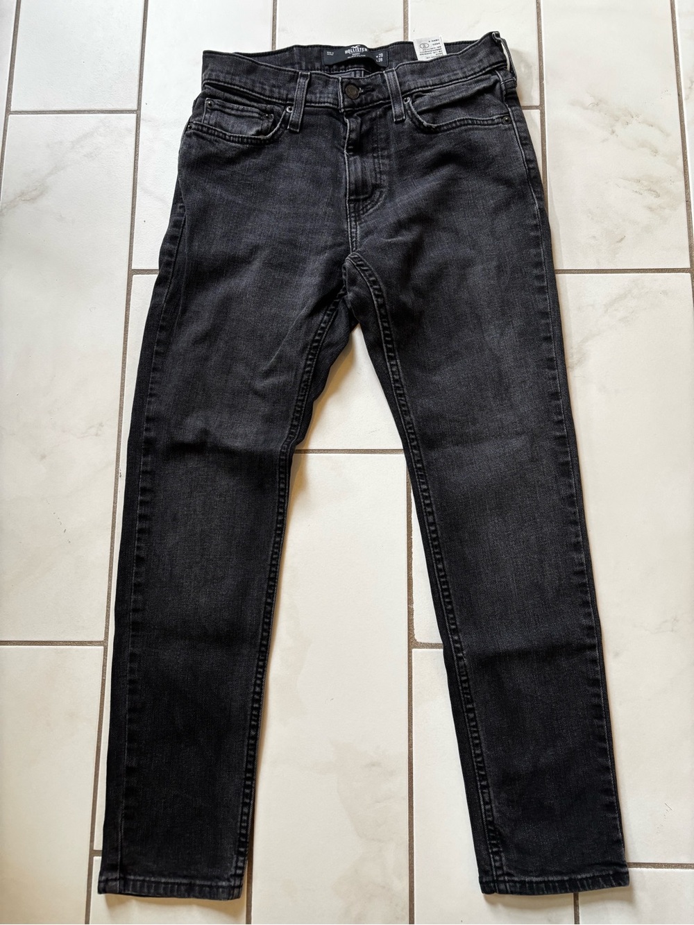 Hollister Skinny Epic Flex Black Faded Mens Jeans W28 L28